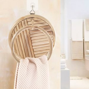 Toallero de ratán de gran calidad, accesorios de baño para hoteles y resorts, toalleros naturales para toallas - Product Image 6
