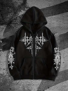 Vente en gros ODM personnalisée – Nouveau sweat à capuche numérique rétro américain pour homme, style Harajuku Hip Hop oversize, collection automne - Product Image 6