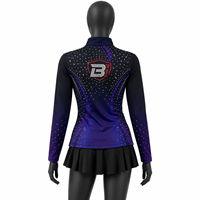 Ensemble de veste de danse personnalisée pour femmes avec strass, crop top et jupe-culotte, tenue de performance pour équipe de cheerleading, fabricant OEM