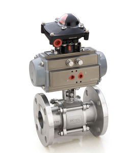 Vanne à boisseau sphérique pneumatique automatique à trois voies en acier inoxydable 304 avec actionneur à double effet pour le débit dans les conduites industrielles - Product Image 5