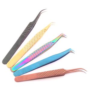 แหนบขนตาสีไทเทเนียมน้ำหนักเบาปลายสแตนเลสตามหลักสรีรศาสตร์เพื่อแยกขนตา - Product Image 2