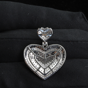 Pendentif Cœur Personnalisé Certifié IGI en Argent Sterling 925 avec Moissanite VVS, Breloque Iced Out Style Rappeur, Bijou Hip Hop pour Fête - Product Image 3
