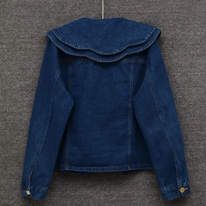 Chaqueta vaquera con cuello de muñeca para mujer 2026, estilo coreano, casual, corta, para primavera, otoño e invierno, prenda exterior lavada - Product Image 2