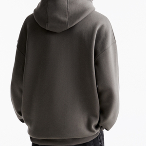 Sweat à capuche en coton uni, coupe décontractée, de bonne qualité, prix de gros abordable - Product Image 4