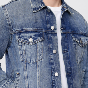 OEM <b>Mens</b> <b>Denim</b> Jean <b>Jacket</b> Casual Outwear Fall <b>Jacket</b> <b>Denim</b> Button up Coat Oversize <b>Denim</b> <b>Jacket</b> for <b>Men</b> acidwash fashion casual - Product Image 6