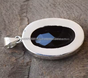 Hermoso cuarzo ahumado 925 colgante de plata esterlina Natural ahumado facetado hecho a mano plata piedra preciosa colgante collar colgante - Product Image 3