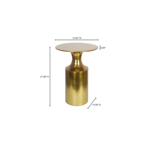 Rassa Modern Polished Metal Accent <b>Table</b> with Antique <b>Gold</b> Finish Shape Fully Assembled for Living Room-Moes Home Collection - Product Image 4