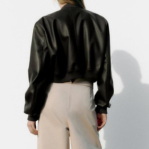 Veste en cuir véritable pour femme, personnalisée, hiver, écologique, respirante, séchage rapide, manches longues, poche plaquée, doublure en fausse fourrure - Product Image 3