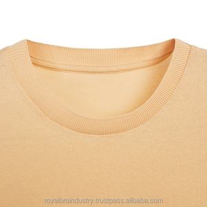 Camiseta 100% de algodón con cuello redondo para hombre, camiseta de hombro caído de gran tamaño de calidad de lujo, diseño de logotipo personalizado, diseño de logotipo personalizable en blanco - Product Image 3