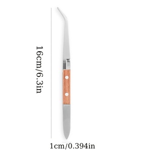 Pinza para Dar Forma a las Uñas de Acero Inoxidable de 16 cm, Reutilizable, Forma Plana con Punta Curva para Manicura, Pedicura y Cuidado de la Belleza - Product Image 1