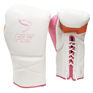 Nouveaux gants de boxe PROX Fly, design personnalisé, logo sur mesure, lacets, gants d'entraînement professionnels, fabriqués en cuir de vachette. - Product Image 2