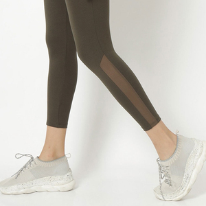 High Quality Women's Yoga Legging SOLID Pattern Mid Waist Pants Fashion Style Made In Pakistan Wholesale - Product Image 6