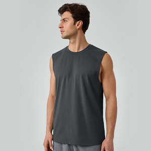 เสื้อกล้ามออกกำลังกายผู้ชายผ้าฝ้าย 100% ระบายอากาศได้ดี สำหรับฟิตเนสและออกกำลังกาย - Product Image 6