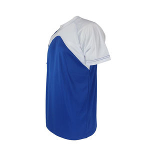 Camisetas Deportivas Personalizables 100% Poliéster Azul Rey y Blanco de Manga Corta para Hombre, con Absorción de Humedad, al por Mayor - Product Image 4