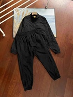 Ensemble de survêtement vintage personnalisé pour l'hiver avec broderie, veste zippée et pantalon de jogging en polyester color block