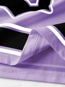 Camiseta de malla extragrande personalizada para mujer, estilo vintage deportivo, cuello en V, manga corta, venta al por mayor OEM ODM - Product Image 3