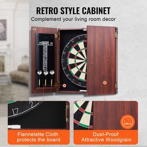 Juego de Dardos con Punta de Acero de Tamaño Oficial, Listo para Usar, con Gabinete y Funciones de Almacenamiento Fáciles de Usar - Product Image 5