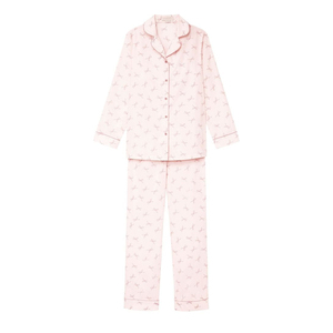 Ensemble de pyjamas en satin de soie à manches longues pour femmes, style personnalisé, vêtements de nuit pour la maison, pour l'été, l'automne et le printemps - Product Image 4