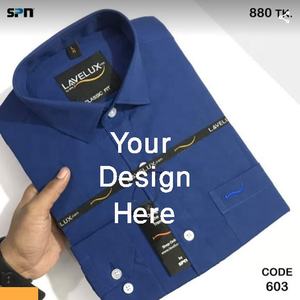 Chemise en tissu de coton de logo personnalisé de luxe à la mode multicolore de haute qualité pour hommes confortable meilleure qualité à bas prix de BD - Product Image 2