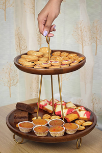 Support à gâteau 100 % bois premium, présentoir à desserts naturel, piédestal polyvalent pour cupcakes, pâtisseries, mariages, fêtes - Product Image 4