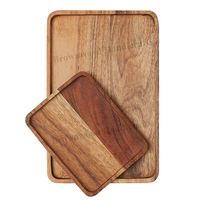 Plateau en bois d'acacia de forme octogonale au design élégant le plus vendu pour le petit déjeuner le dîner plateau de Table basse en bois pour l'exportation
