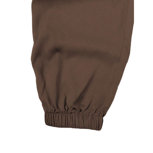 Mens Brown Cargo Jogger Pants Elastic Drawstring Multi Pocket Casual Outdoor 100% Cotton Canvas Mid Rise Regular Fit Daily Wear - Product Image 4