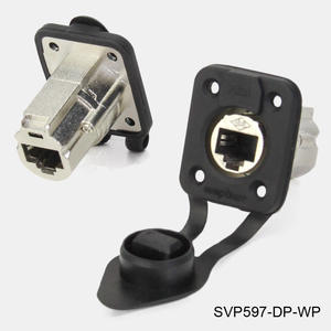 Connecteur de réseau femelle en alliage de zinc de résistance aquatique de RJ45 Cat6A IP66 - Product Image 2
