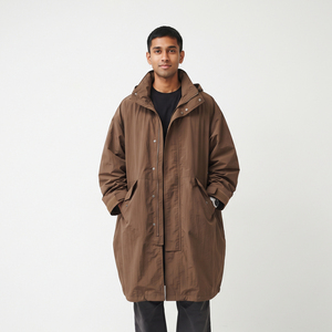 Chaqueta Larga Impermeable para Hombre, con Capucha, Cierre Completo, Manga Larga, Secado Rápido, de Nailon, para Montaña - Product Image 1