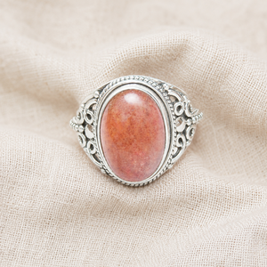 Sunstone Gemstone <b>Ring</b> 925 Sterling Silver Rose Yellow <b>Gold</b> Plated Handmade Statement <b>Ring</b> Vintage <b>Cocktail</b> Jewelry Gift Her Men - Product Image 4