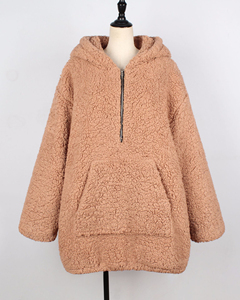 Unisex Hooded Pullover Sweatshirt Solid Color French Terry Leather Casual Winter Regular Fit Pocket Design Breathable - Product Image 3