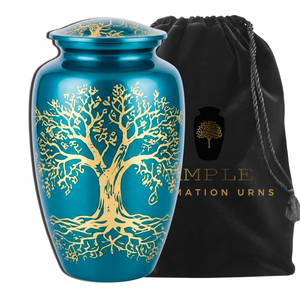 Urna Funeraria para Cenizas de Adultos, Diseño Árbol de la Vida, Estilo Europeo, Ecológica, Duradera, Decoración Conmemorativa - Product Image 1