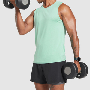 High Quality Low Price <b>Men</b> Sleeveless Gym <b>Singlet</b> Quick Dry <b>Men</b> Clothing Summer O Neck Tank Top - Product Image 4