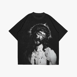 Camiseta Oversize de Alta Calidad para Hombre, Estilo Hip Hop Urbano con Estampado Intenso, Estilo Casual, 100% Algodón a Buen Precio - Product Image 4