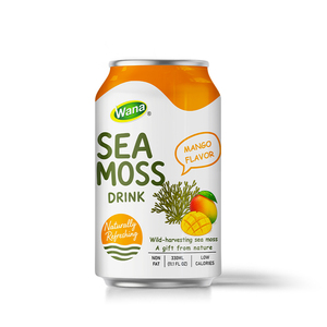 Boisson Wana Premium à la Mousse de Mer Saveur Mangue 330ML Faible en Gras 100% Pure Pressée Naturellement Rafraîchissante en Canette - Product Image 1