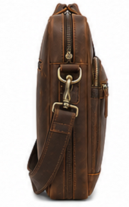 Gravs Luxury Genuine Leather Crossbody Casual Laptop <b>Bag</b> Vintage Business Messenger Travel <b>for</b> <b>Men</b> - Product Image 5