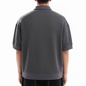 T-shirt décontracté surdimensionné en coton 100 % OEM pour hommes, 180 g/m², léger, avec logo imprimé par transfert thermique personnalisé, tricoté, séchage rapide, avec poche - Product Image 2