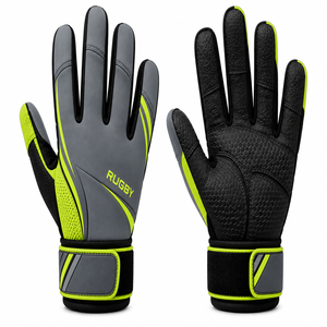 Gants de rugby personnalisés à doigts entiers, antidérapants, respirants, avec sangle de poignet réglable, pour l'entraînement et les matchs, gants de protection - Product Image 5