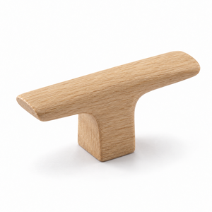 T-Shaped Wood Cabinet Handle Minimalist Design Durable Furniture Knob for Kitchen Cabinet Solid Wood Knob - Product Image 1