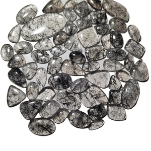 AAA+ Quality Natural Smooth <b>Polished</b> <b>Black</b> Quartz Loose Cabochon Variety Pack 20-45mm 6-10g Mix Shape Jewelry Making - Product Image 2