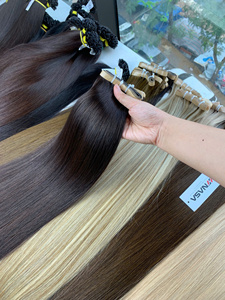 Extensiones de Cabello Natural Liso de Alta Calidad a Precio de Fábrica en Varios Colores # PLA # 1 # 8 Piezas de Cabello Natural sin Procesar de 40cm a 80cm de Longitud - Product Image 2