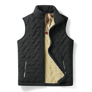 Gilet matelassé uni pour homme, imperméable, coupe-vent, col montant, fermeture éclair, style sportif, ODM - Product Image 2