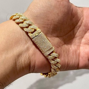 Good Selling Diamond Hip Hop <b>Bracelet</b> Dazzling Statement Fashion Jewelry for <b>Men</b> Women Party Wedding Available For Sale - Product Image 1