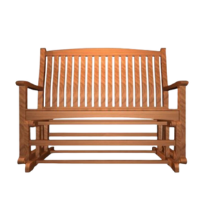 Banc balançoire d'extérieur en teck avec dossier à lattes, modèle 2 places, conception personnalisée OEM – Finition lisse - Product Image 2