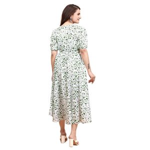 DESIGNER BITTER SILK IMPRESSION NUMÉRIQUE TRAVAIL UNE PIÈCE VERT - Product Image 3