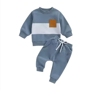 Conjunto Deportivo Infantil de 2 Piezas, Estampado y Liso, Personalizable, Transpirable, Ecológico, de Secado Rápido, 100% Algodón, Ropa Urbana - Product Image 2