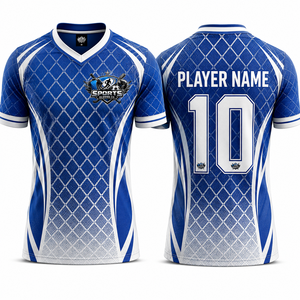 Uniforme Deportivo de Fútbol Moderno al por Mayor, Tejido de Malla de Poliéster de Primera Calidad que Absorbe la Humedad, Secado Rápido y Ligero - Product Image 1