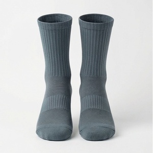 Crew <b>Socks</b> Solid Color Knitted <b>Breathable</b> Running <b>Socks</b> for Adults Spring Season Standard Thickness - Product Image 1