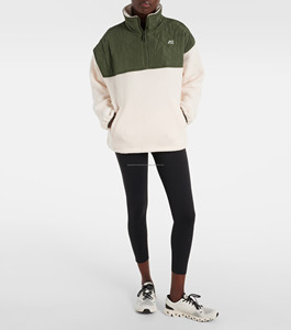 Vente en gros de vestes en polaire sherpa color block pour femmes, sweat-shirt à capuche matelassé pour l'extérieur - Product Image 1