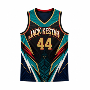 Maillot de basketball brodé avec caractéristiques de performance, production professionnelle, impression de maillots de basketball pour le jour du match, exportateur et fournisseur - Product Image 1
