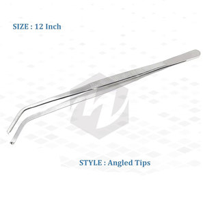 Pinces à tissus angulaires de dissection de 12 pouces de qualité supérieure, polyvalentes pour laboratoire, à bout arrondi 1x2, à dents de rat et Kocher, instruments médicaux - Product Image 3